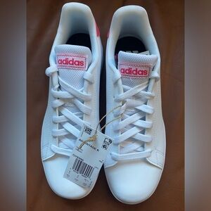 Adidas Advantage White Sneakers size 4.5 big girl